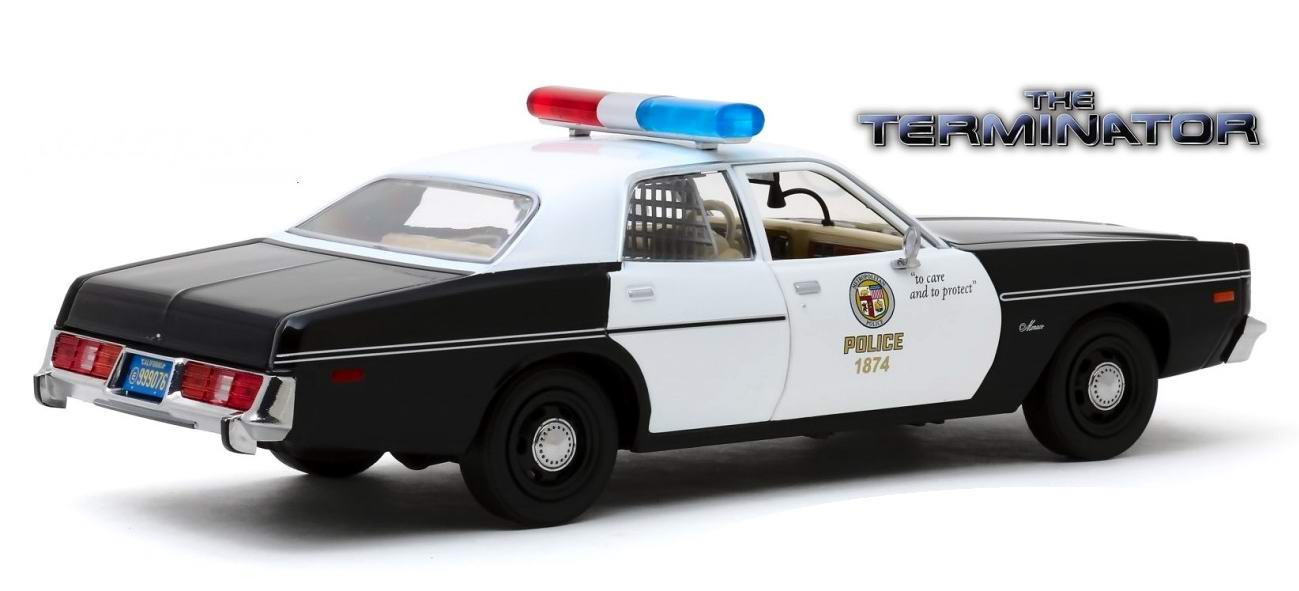 Voiture en métal DODGE MONACO METROPOLITAN POLICE 1/24 TERMINATOR