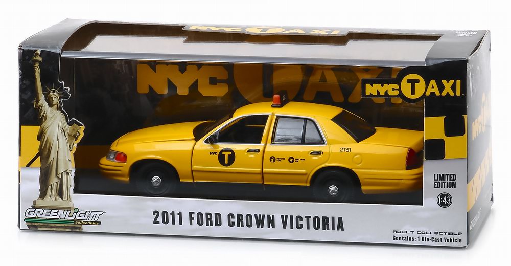 Voiture FORD CROWN VICTORIA 2011 TAXI NYC NEWYORK CITY 1/43