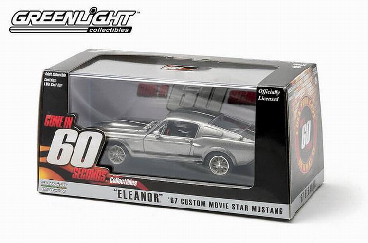 Miniature FORD MUSTANG Shelby GT 500 Custom Eleanor 60 Secondes Chrono 1/43