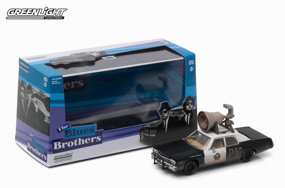 Voiture miniature DODGE Monaco Blues Brothers Bluesmobile Hautparleur 1974 