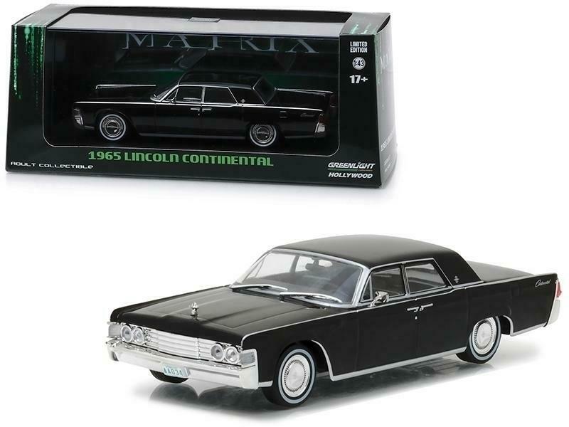 Voiture Lincoln Continental Noir 1965 du Film The Matrix en Métal au 1/43