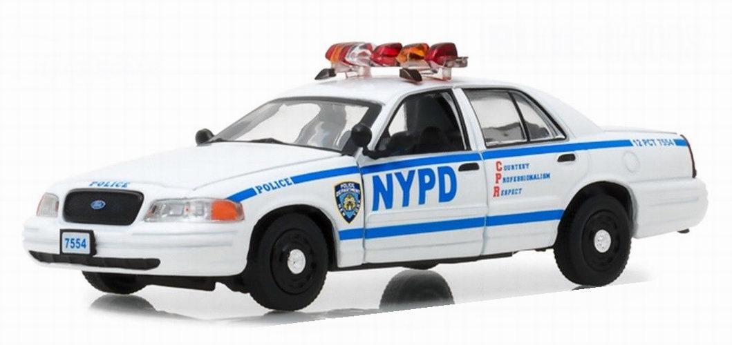 Voiture FORD CROWN VICTORIA 2001 NYPD NEW YORK POLICE DEPARTMENT BLUE BLOODS NYPD NEW YORK POLICE DEPARTMENT 1/43