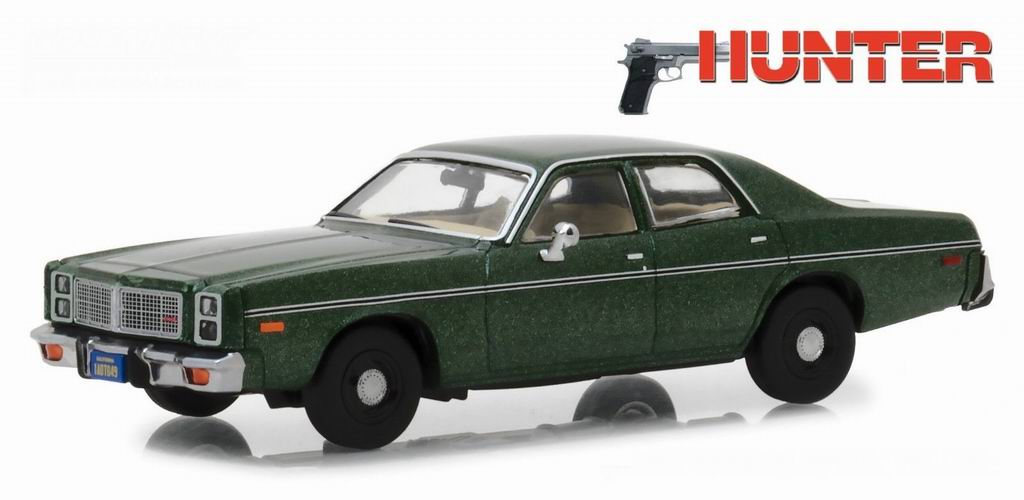 Voiture en métal DODGE MONACO RICK HUNTER 1977 1/43 Greenlight