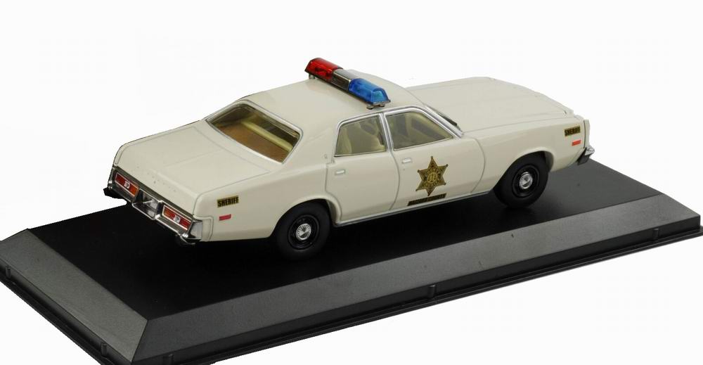 Voiture Plymouth Fury Police Hazard Sherif Rosco Purvis Coltrane Sherif fais-moi peur 1/43