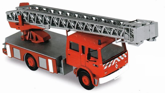 Renault S170 Double Cabine échelle Camiva EPA30 Pompiers 1981 1/43 NOREV