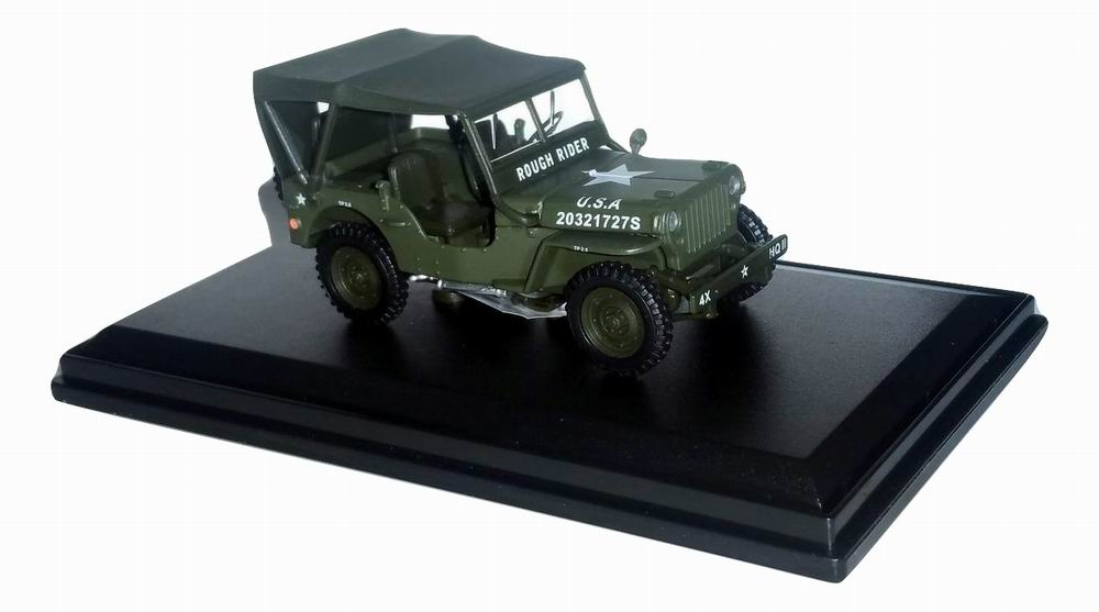 Voiture Jeep Willys capote Militaire US ARMY D-DAY 6 Juin 1944 Oliex 1/43