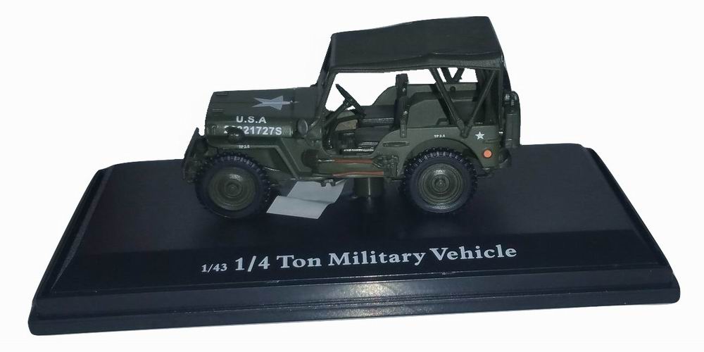 Voiture Jeep Wyllis fermée Militaire US ARMY D-DAY 6 Juin 1944 Oliex 1/43