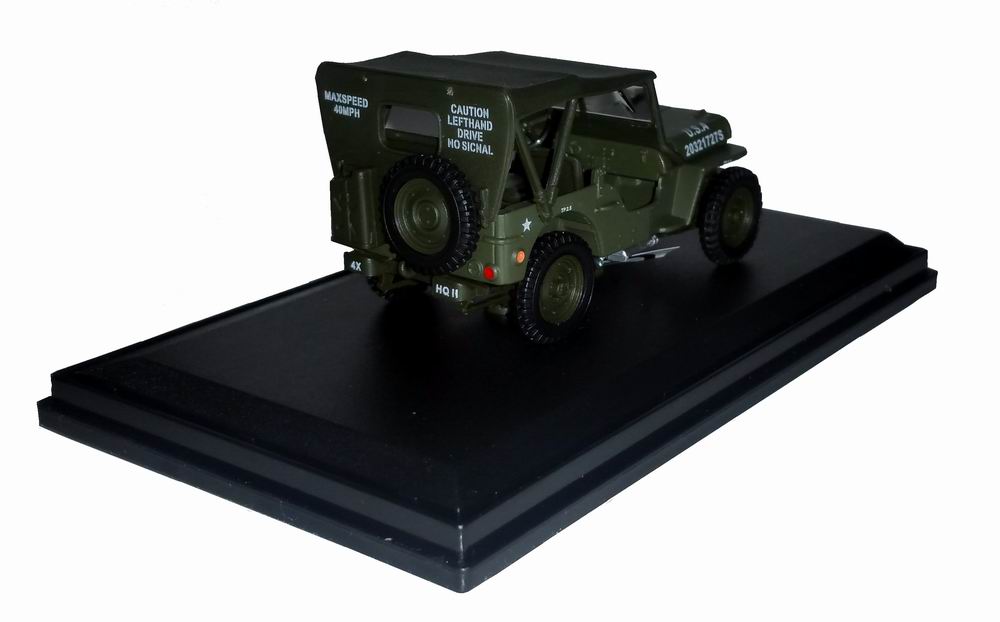 Voiture Jeep Willys fermé Militaire US ARMY D-DAY 6 Juin 1944 Oliex 1/43