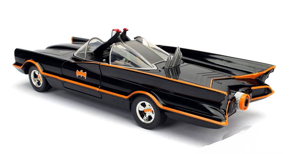 Voiture miniature Batmobile figurines Batman et Robin 1/24