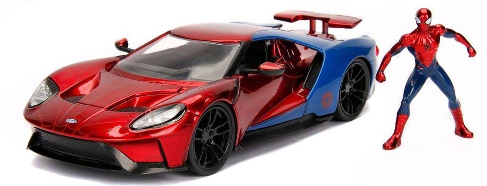 Voiture miniature FORD GT 2017 Figurine Spiderman MARVEL 1/24