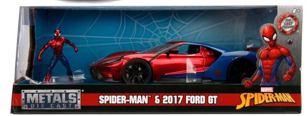 Voiture miniature FORD GT 2017 Figurine Spiderman MARVEL 1/24