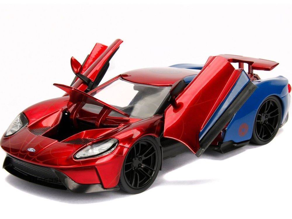 Voiture miniature FORD GT 2017 Figurine Spiderman MARVEL 1/24