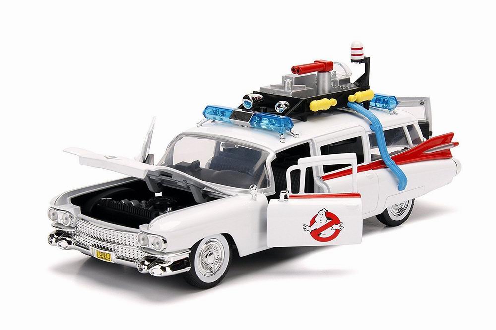 Voiture miniature Cadillac Ghostbusters ECTO 1 SOS Fantômes Métal 1/24