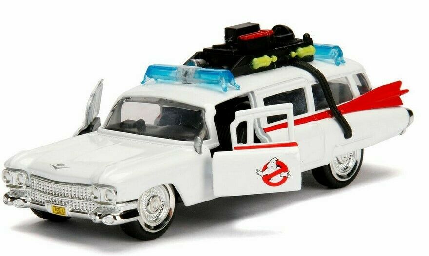 Voiture miniature Cadillac Ghostbusters ECTO1 SOS Fantômes Métal 1/32