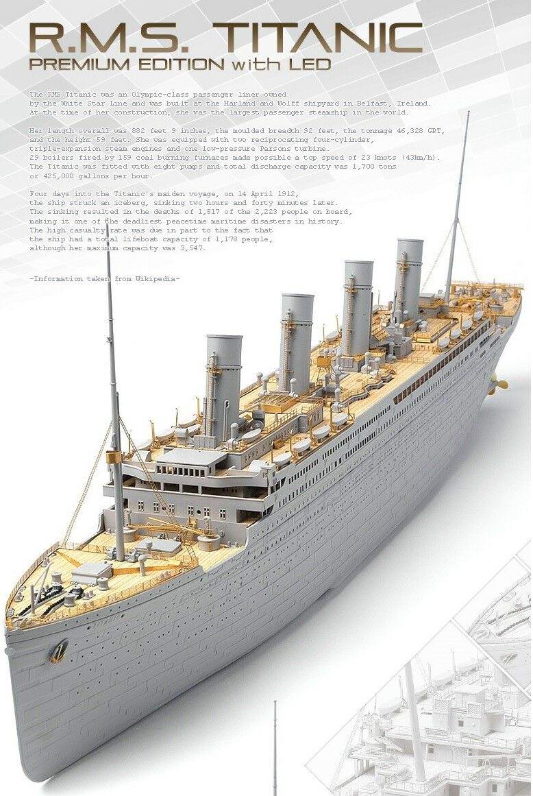 Maquette Transatlantique RMS TITANIC 1:400 Kit LED