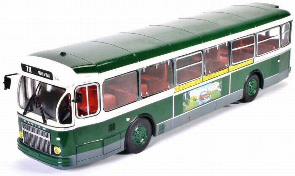 Autobus SAVIEM SC10U de la RATP de 1965 Ligne 72 HOTEL DE VILLE - PONT DE SAINT CLOUD 1/43