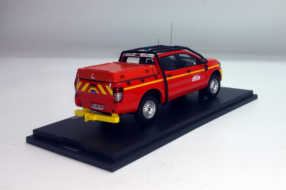 Miniature Ford Ranger VLHR Sapeurs Pompiers SDIS 33 BIGANOS 1/43 Alarme