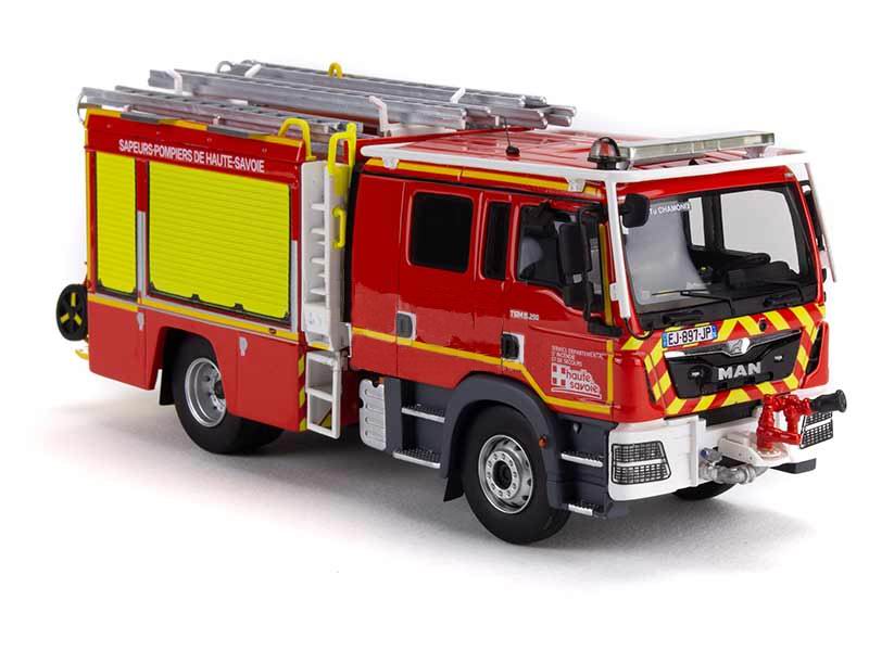 MAN Camion de Sapeurs Pompiers TGM 15290 GALLIN FPT TUNNEL du Mont Blanc SDIS 74 Haute-Savoie  1/43 Alerte