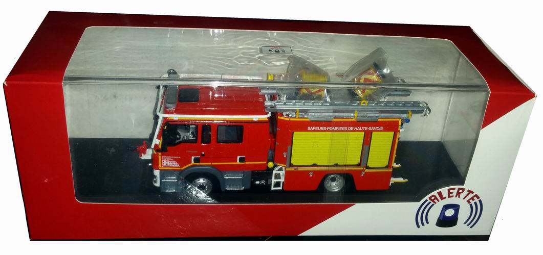 MAN Camion de Sapeurs Pompiers TGM 15290 GALLIN FPT TUNNEL du MontBlanc SDIS 74 Haute Savoie  1/43 Alerte