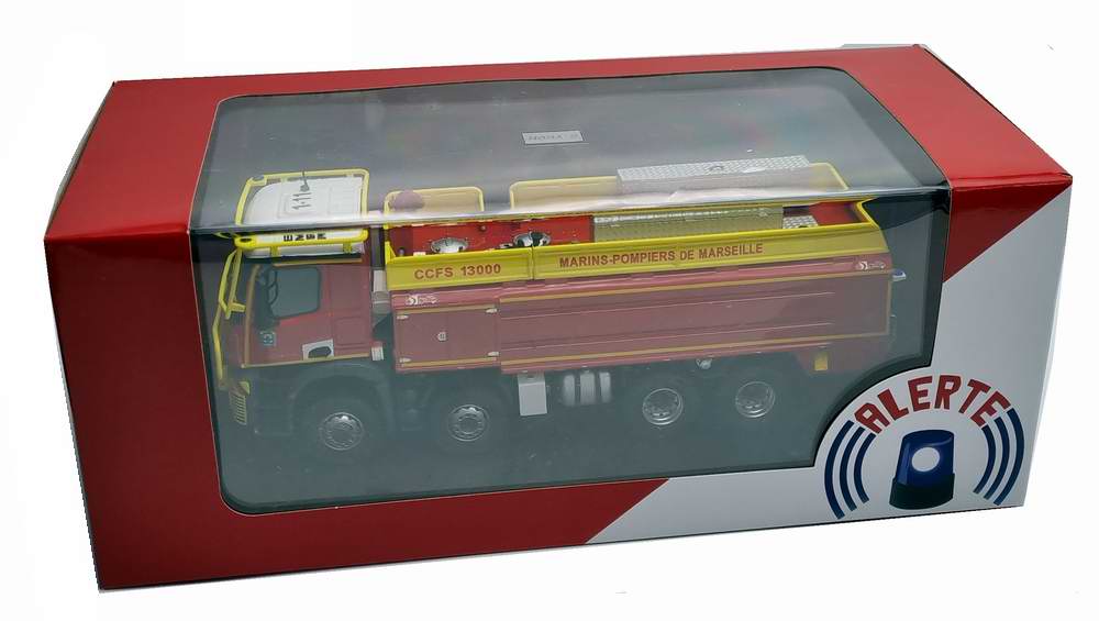 Camion de Pompiers MERCEDES AROCS CCFS GALLIN 13000 BMPM Marseille 1/43 Alerte