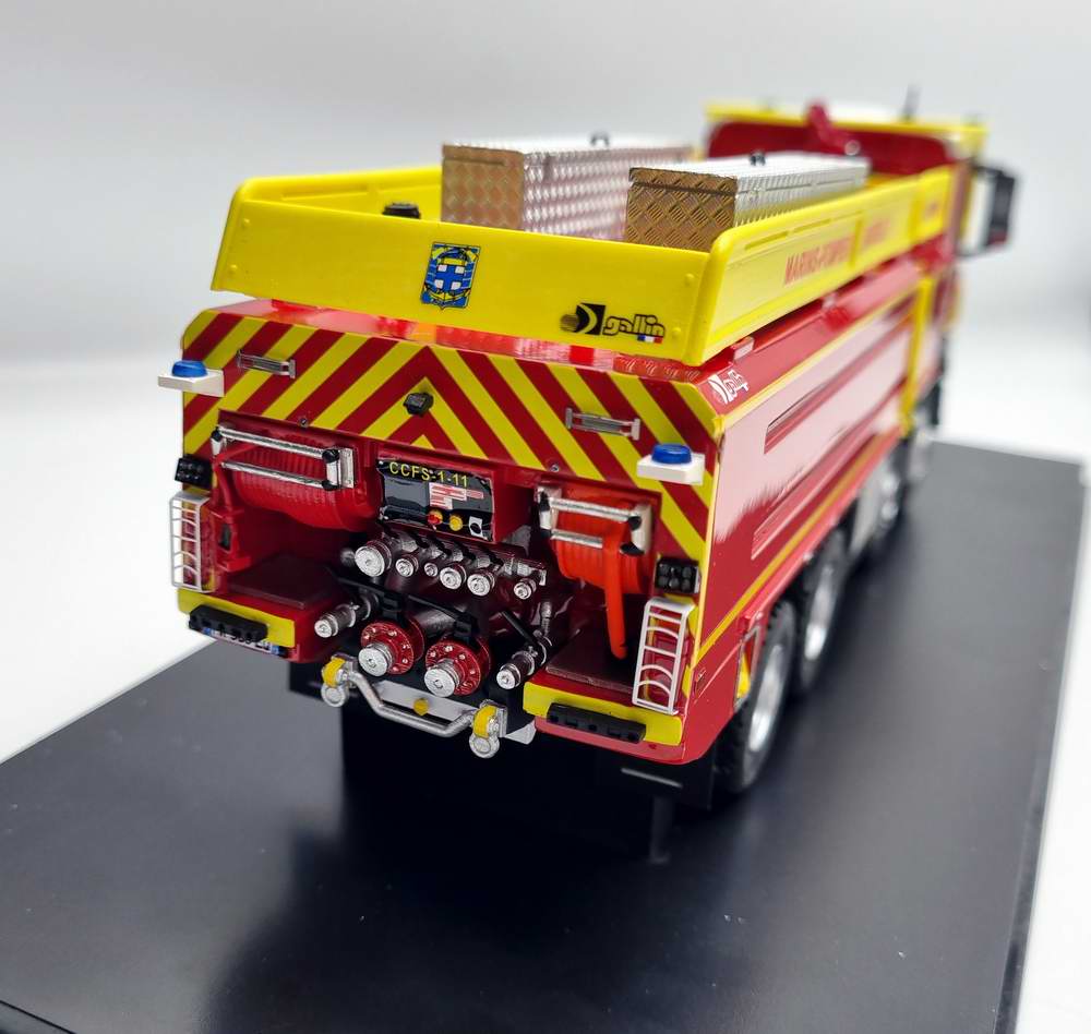 Camion de Pompiers MERCEDES AROCS CCFS GALLIN 13000 BMPM Marseille 1/43 Alerte