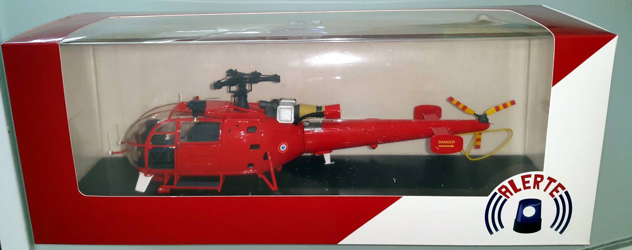 Maquette Helicoptere ALOUETTE 3 SA316 Dragon 75 BSPP Sécurité civile Sapeurs-Pompiers de Paris 1/43