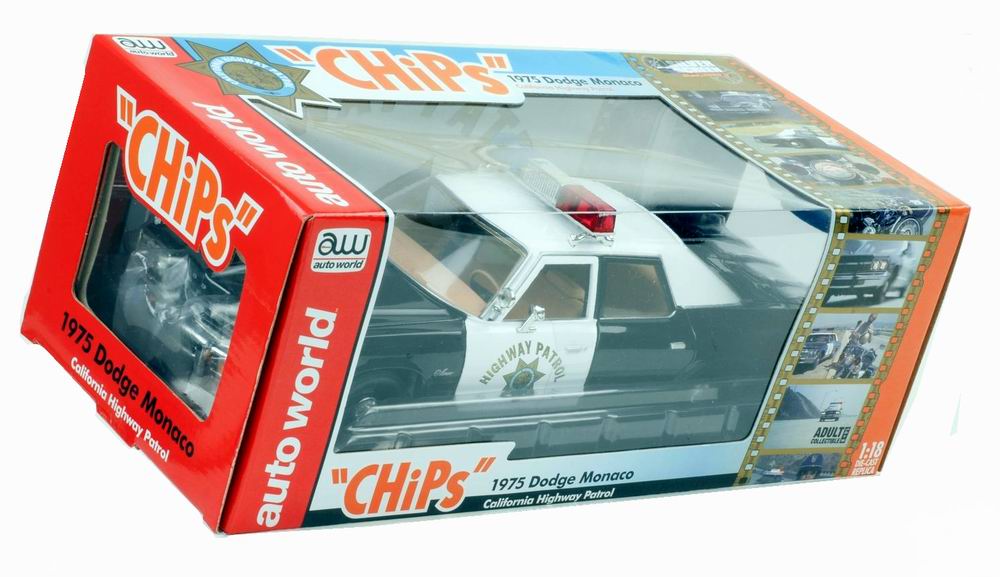 Voiture en métal DODGE MONACO POLICE PURSUIT CHiPs California Highway Patrol 1975 