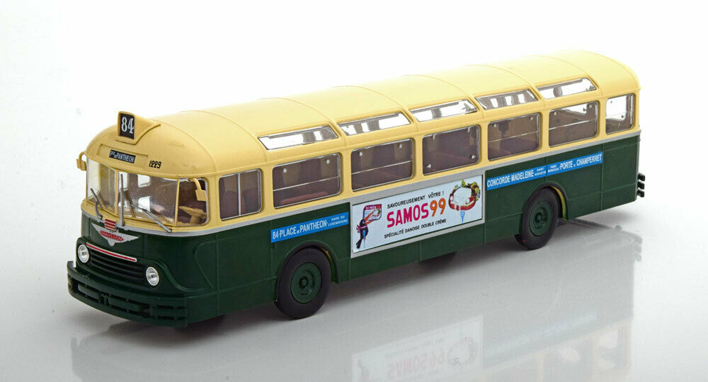 Autobus APVU CHAUSSON APU53 RATP 1953 Ligne 84 PLACE du PANTHEON - PORTE de CHAMPERRET 1/43