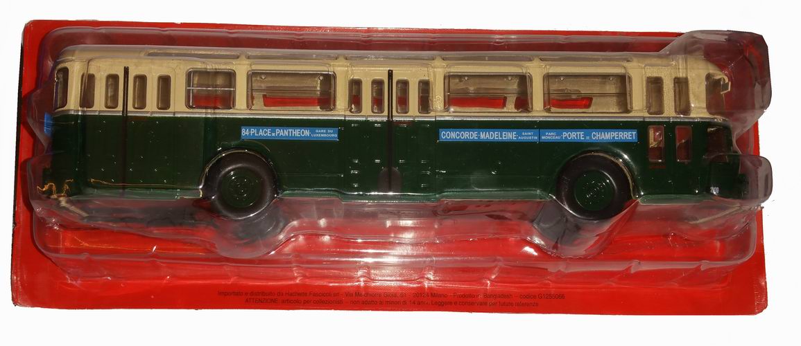 Autobus APVU CHAUSSON APU53 RATP 1953 Ligne 84 PLACE du PANTHEON - PORTE de CHAMPERRET 1/43