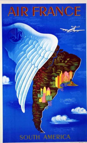 Affiche Air France Amérique du Sud