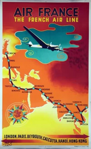 Affiche AIR FRANCE The French Air Line