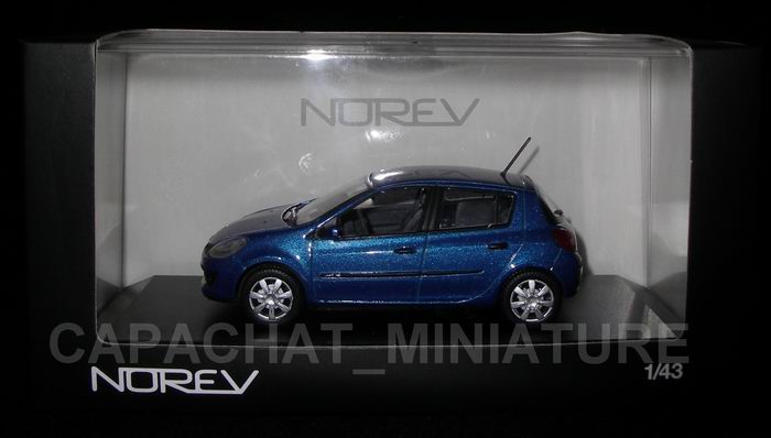 Voiture miniature Renault Clio III bleue Ottoman NOREV 1/43