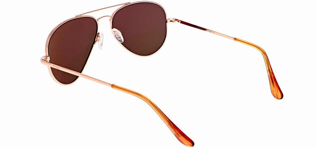 LUNETTES DE SOLEIL aviator Monture Or Rose 22K Verres SkyForce Flash Miroir Or Rose Randolph Concorde