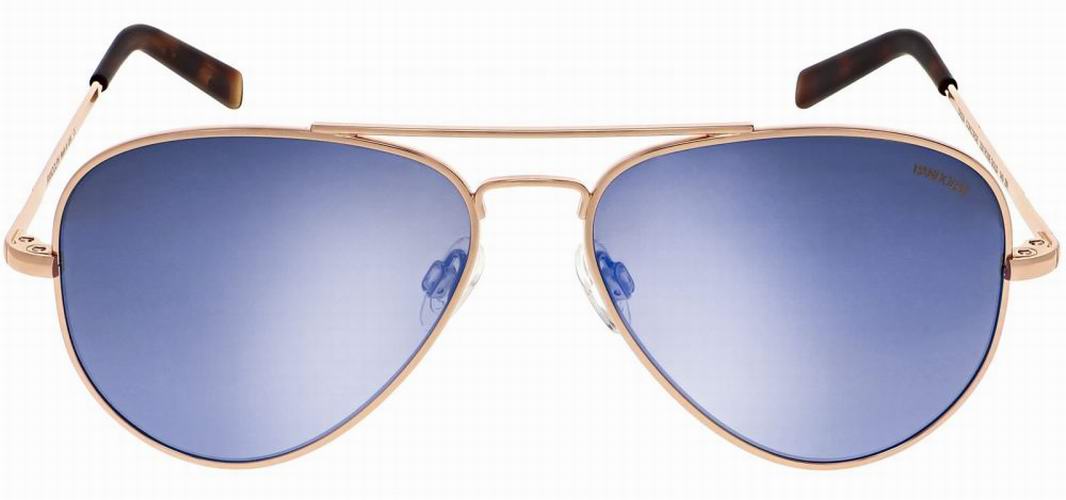 LUNETTES DE SOLEIL aviateur monture Or Rose 22K Verres SkyForce Flash Miroir bleu Randolph Concorde