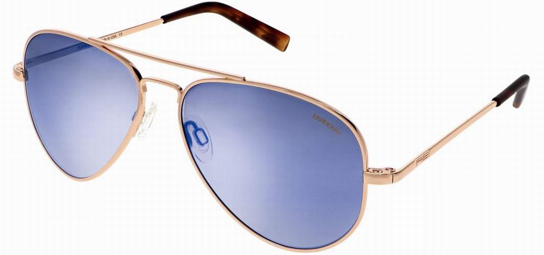 LUNETTES DE SOLEIL aviator Monture Or Rose 22K Verres SkyForce Flash Miroir bleu Randolph Concorde