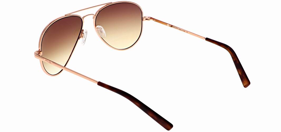 LUNETTES DE SOLEIL aviator Monture Or Rose 22K Verres SkyForce Flash Miroir Bleu Randolph Concorde