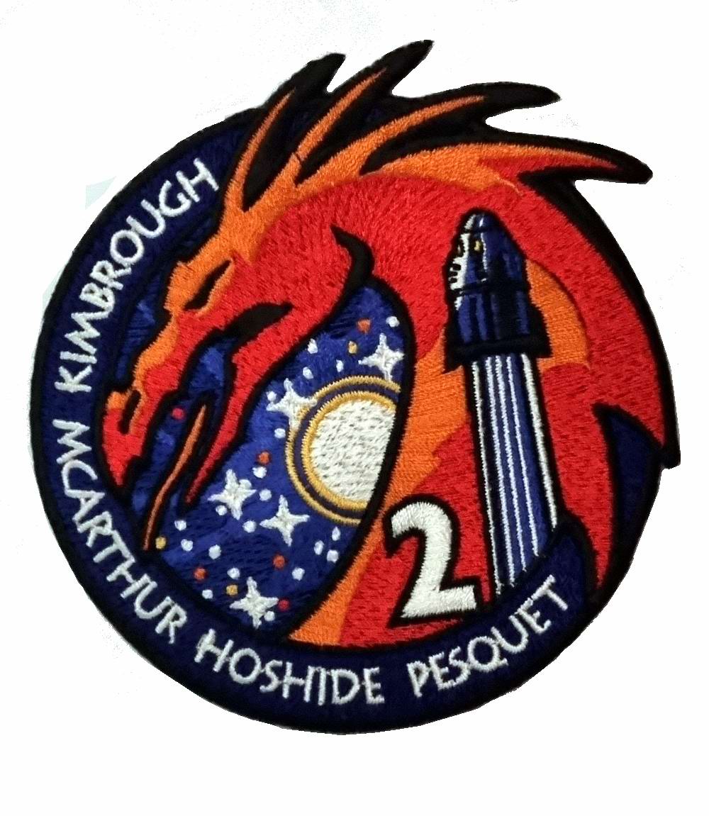 écusson Mission Alpha ISS Crew2 SpaceX Crew-2 Vaisseau Spatiale Crew Dragon Thomas Pesquet - Hoshide - McArthur - Kimbrough