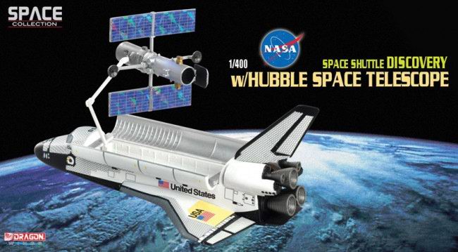 Maquette de la Navette Spatiale DISCOVERY avec Télescope Spatial Hubble NASA