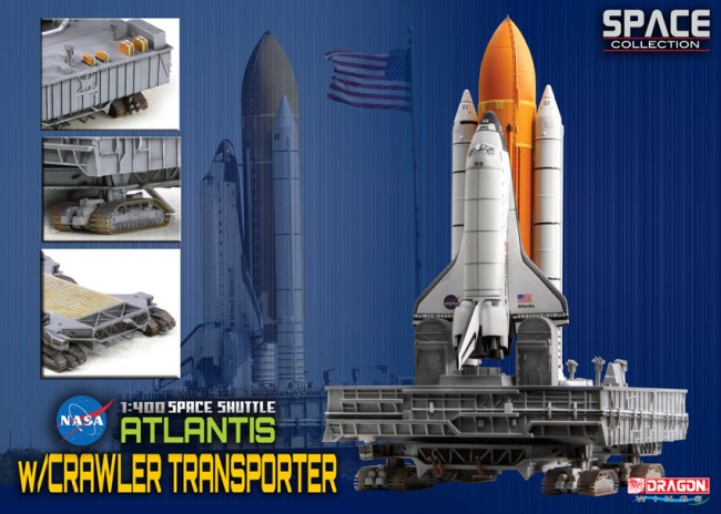 Maquette de la Navette Spatiale Atlantis sur Le Crawler-transporter NASA