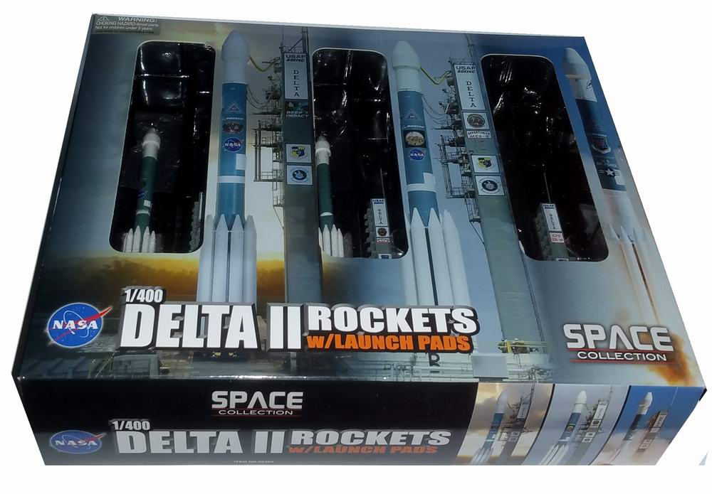 Set Maquettes Fusées DELTA II Deep Impact - Mars Exploration Rover B Opportunity - Shark’s Mouth sur Pas de Tir au 1/400