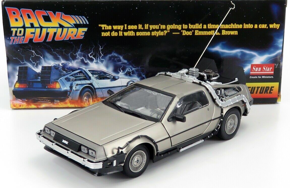 Voiture Miniature DELOREAN 1 RETOUR VERS LE FUTUR I en Métal au 1