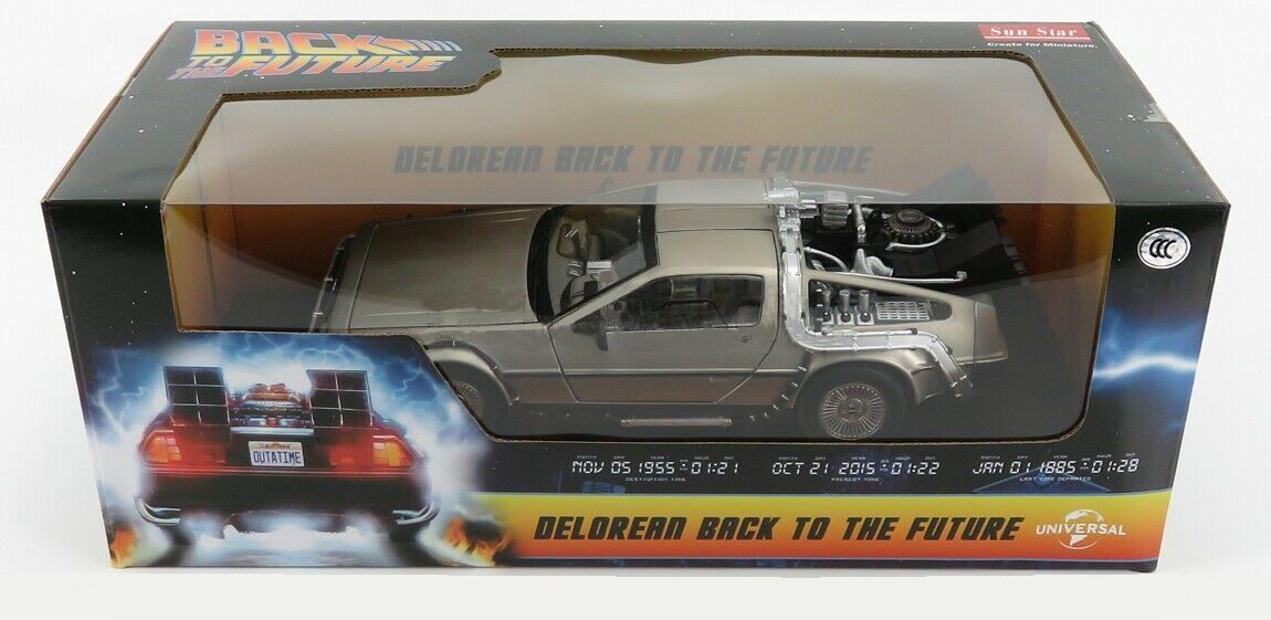 Voiture miniature DOLOREAN 1 Retour vers le Futur I Métal au 1/18