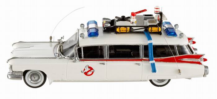 Véhicule Cadillac 1959 Ghostbusters ECTO 1 Ambulance du Film S.O.S. Fantômes Métal au 1/43 Hot Wheels Mattel