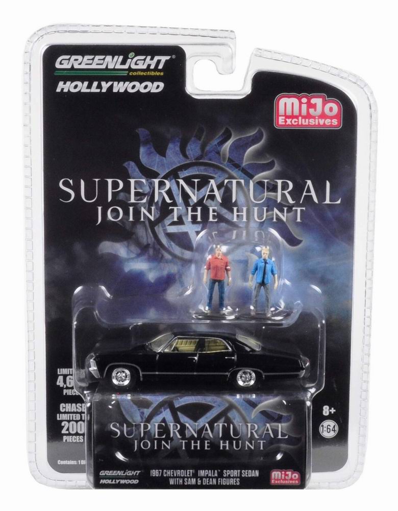 Voiture CHEVROLET Impala SUPERNATURAL Avec Figurines Sam et Dean 1/64