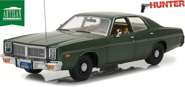 Voiture en métal DODGE MONACO RICK HUNTER 1977 1/18 Greenlight