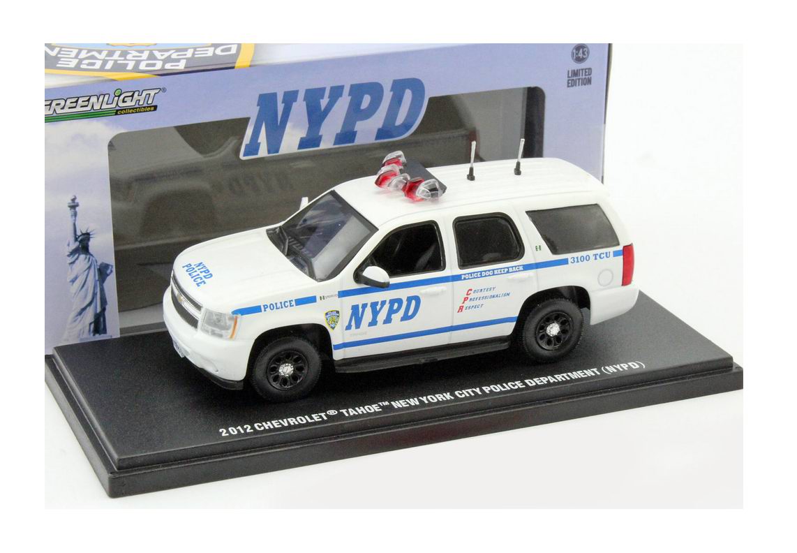 Voiture CHEVROLET Tahoe 2012 NYPD NEW YORK POLICE DEPARTMENT 1/43