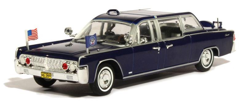 Lincoln CONTINENTAL SS-100-X Voiture Présidentielle JFK Kennedy 1/43 