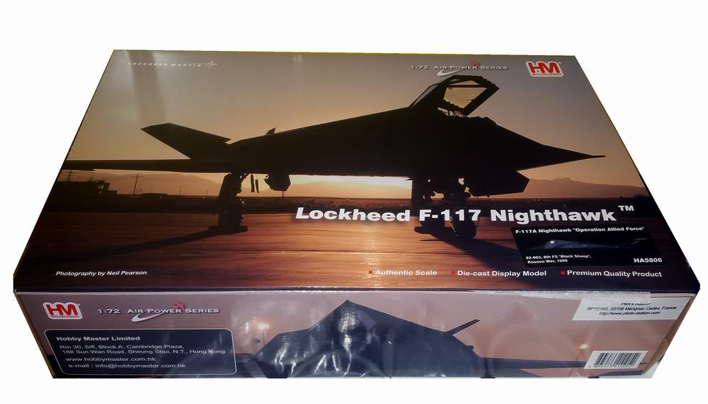 Maquette avion F117 Nighthawk blacksheep kosovo 1/72