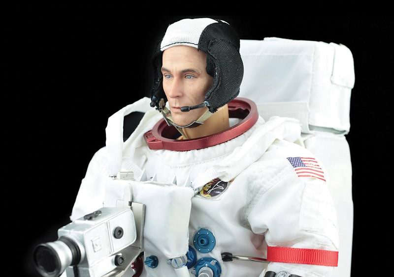 Figurine Astronaute Capitaine Eugene Andrew Gene Cernan Apollo 17 Dernier Homme Sur La Lune