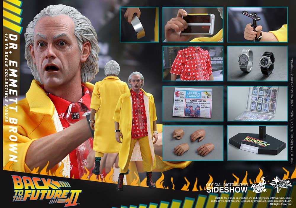 Figurine de Doc Docteur Emmett Lathrop Brown du film Retour vers le Futur 2